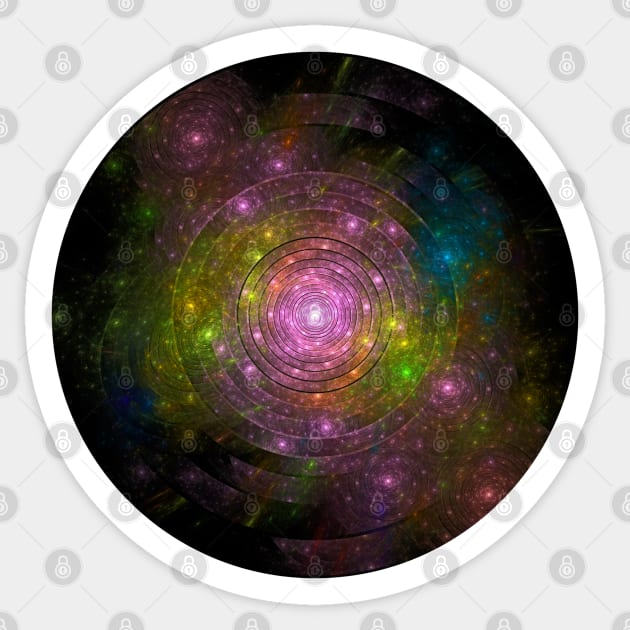 The Seven Circles of Space Sticker by ElviraDraat